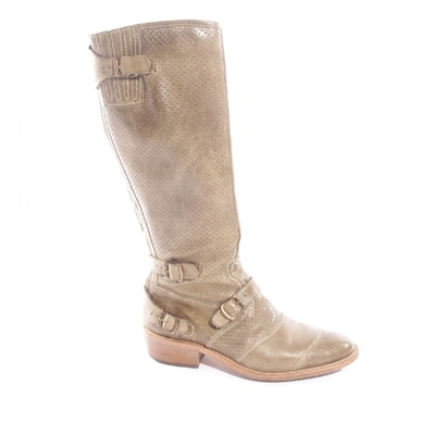 Pre-owned Belstaff Beige Leather Boots