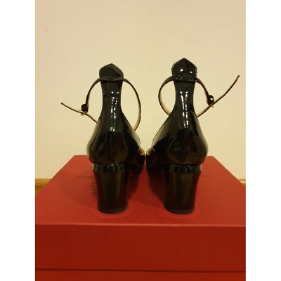 Pre-owned Valentino Garavani Tango Black Patent Leather Heels