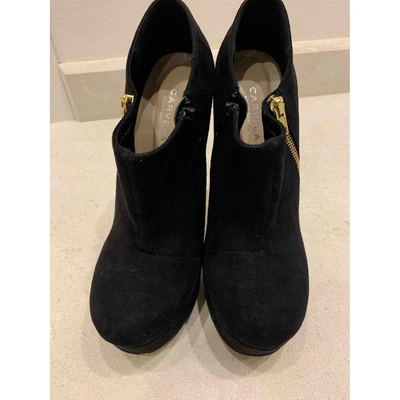 Pre-owned Kurt Geiger Leather Ankle Boots In Black