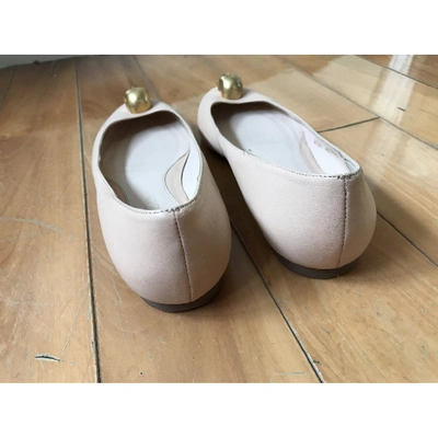 Pre-owned Alexander Mcqueen Pink Leather Ballet Flats