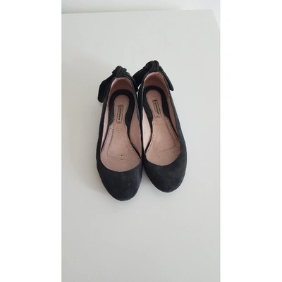 Pre-owned Carven Leather Ballet Flats In Blue