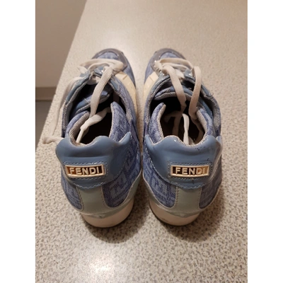 Pre-owned Fendi Blue Cloth Trainers