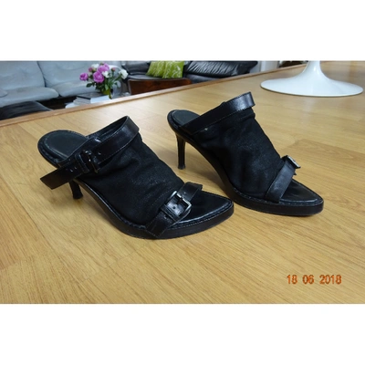 Pre-owned Ann Demeulemeester Black Leather Sandals