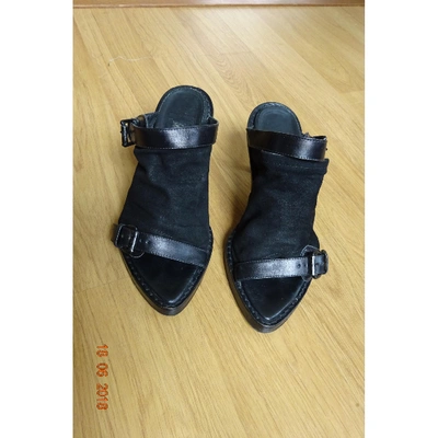 Pre-owned Ann Demeulemeester Black Leather Sandals