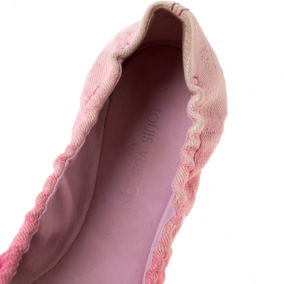 Pre-owned Louis Vuitton Pink Cloth Ballet Flats