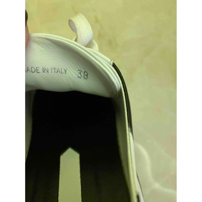 Pre-owned Off-white Leather Trainers In Pattern