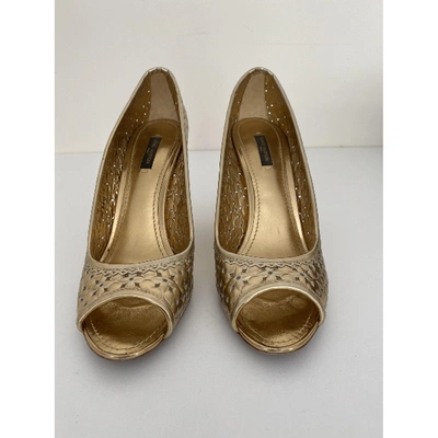 Pre-owned Louis Vuitton Leather Heels In Gold