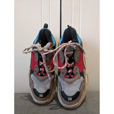 Pre-owned Balenciaga Triple S Multicolour Cloth Trainers