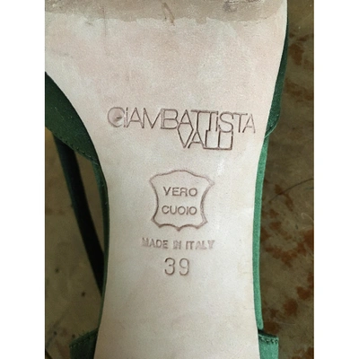 Pre-owned Giambattista Valli Green Cloth Heels