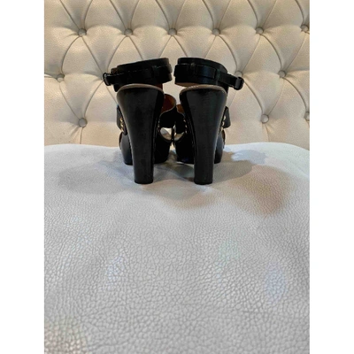 Pre-owned Givenchy Black Leather Mules & Clogs