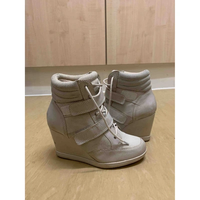Pre-owned Kurt Geiger Leather Boots In Khaki