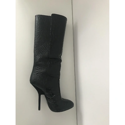 Pre-owned Giuseppe Zanotti Leather Boots In Black