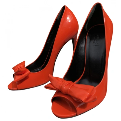 Pre-owned Gucci Patent Leather Heels In Red