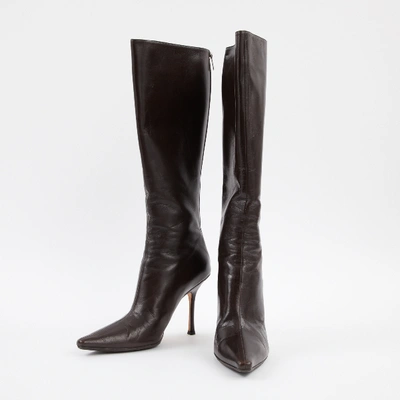 Pre-owned Jimmy Choo Black Leather Boots