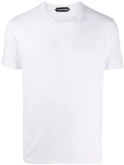 Shop Tom Ford Short-sleeved Slim-fit T-shit In White