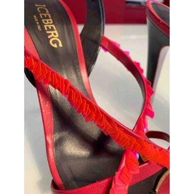 Pre-owned Iceberg Pink Leather Sandals