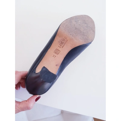 Pre-owned Loewe Blue Leather Heels