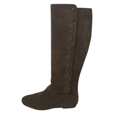 Pre-owned Stella Luna Boots In Khaki