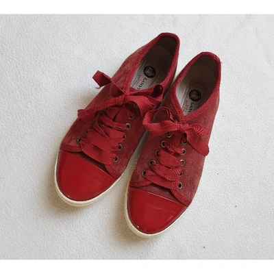 Pre-owned Lanvin Trainers In Red