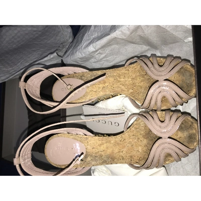 Pre-owned Gucci Leather Sandals In Multi