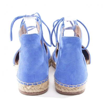 Pre-owned Aquazzura Blue Suede Espadrilles