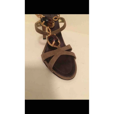 Pre-owned Giuseppe Zanotti Sandals In Brown