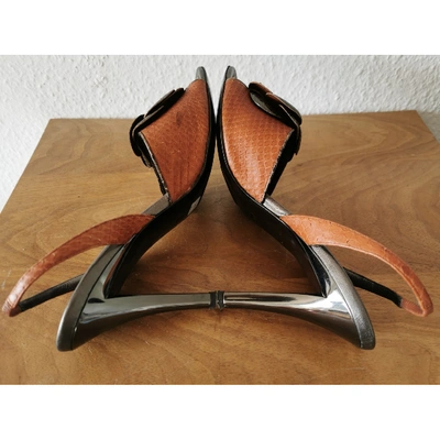 Pre-owned Chanel Multicolour Python Sandals