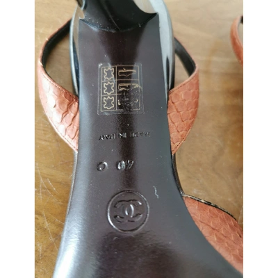 Pre-owned Chanel Multicolour Python Sandals