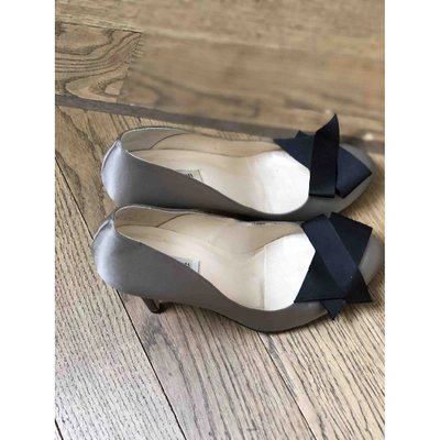 Pre-owned Lk Bennett Cloth Heels In Silver