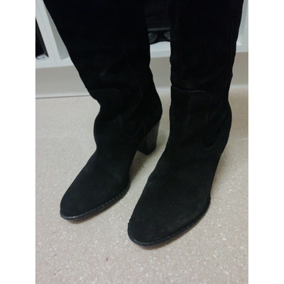 Pre-owned Dior Riding Boots In Black