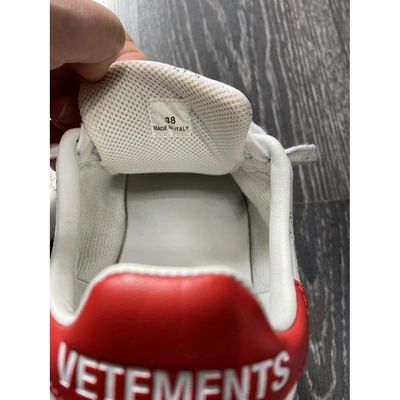 Pre-owned Vetements Leather Trainers In White