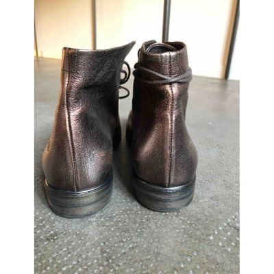 Pre-owned Marsèll Metallic Leather Ankle Boots