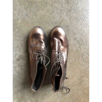 Pre-owned Marsèll Metallic Leather Ankle Boots