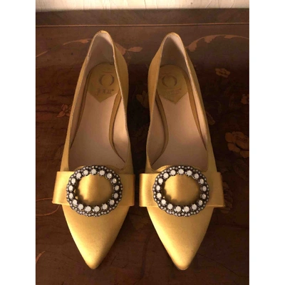 Pre-owned O Jour Yellow Cloth Ballet Flats