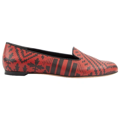 Pre-owned Alexander Mcqueen Leather Flats In Red