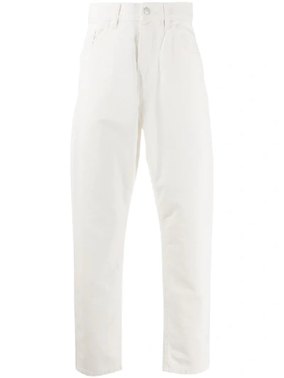 Shop Carhartt Straight-fit Trousers In White