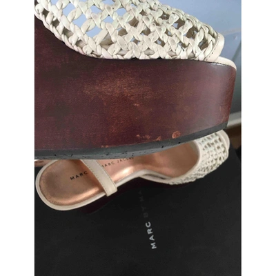 Pre-owned Marc By Marc Jacobs White Leather Mules & Clogs