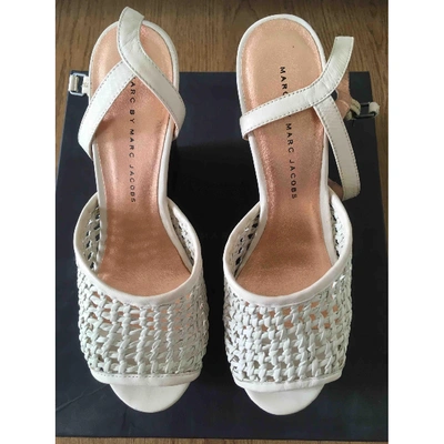 Pre-owned Marc By Marc Jacobs White Leather Mules & Clogs