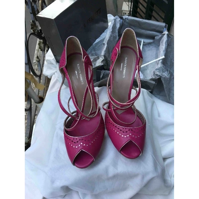Pre-owned Alberta Ferretti Leather Sandals In Pink