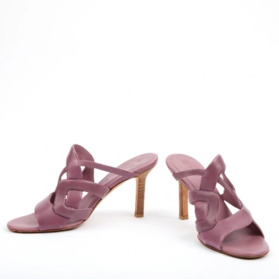Pre-owned Celine Leather Sandal In Purple