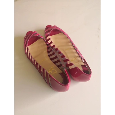 Pre-owned Christian Louboutin Ballet Flats In Pink