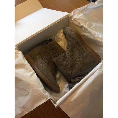 Pre-owned Isabel Marant Basley Mocassin Boots In Grey