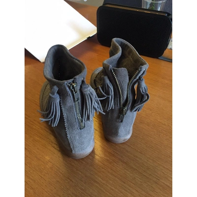 Pre-owned Isabel Marant Basley Mocassin Boots In Grey