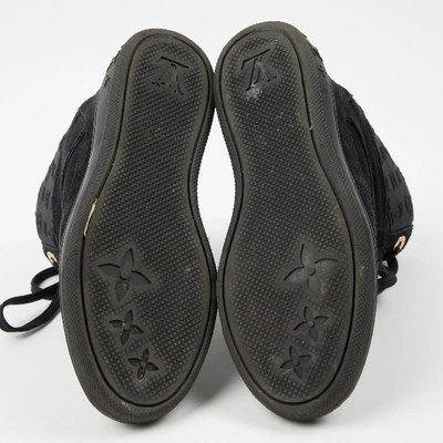 Pre-owned Louis Vuitton Black Suede Trainers