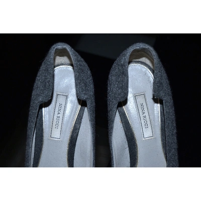 Pre-owned Nina Ricci Cloth Heels In Grey