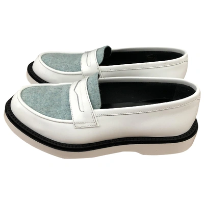 Pre-owned Adieu White Leather Flats