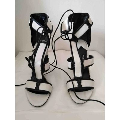 Pre-owned Tom Ford Leather Heels In White