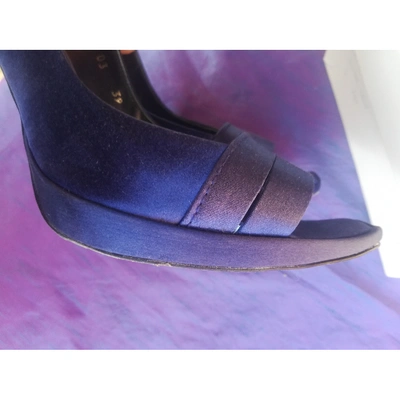 Pre-owned Pedro Garcia Cloth Heels In Purple