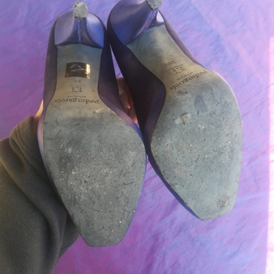 Pre-owned Pedro Garcia Cloth Heels In Purple