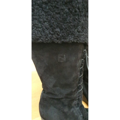 Pre-owned Fendi Boots In Black